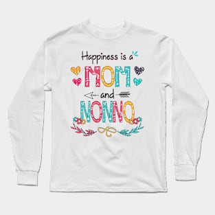 Happiness Is A Mom And Nonno Wildflower Happy Mother's Day Long Sleeve T-Shirt